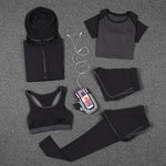 Load image into Gallery viewer, 5 PCS Women Yoga Set for Running T-Shirt Tops Sports Bra Vest Fitness Pants Short sleeve Shorts Pant Gym Workout Sports Suit Set
