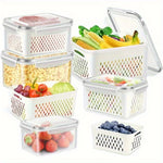 Load image into Gallery viewer, 4Pcs/Set Leak-Proof Food Storage Containers-Airtight, Stackable Meal Prep Boxes-Suitable for Fruits, Vegetables, Meat &amp; Grains
