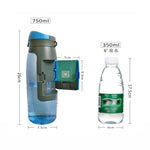 Load image into Gallery viewer, Creative Storage Grid Design Wallet Plastic Water Bottle Outdoor Sports Portable Gift Drink Fruit Infuser Shaker Bottles
