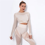 Load image into Gallery viewer, Hollow Out Seamless Yoga Set Sport Outfits Women Black Two 2 Piece Crop Top Bra Leggings Workout Gym suit Fitness Sport Sets

