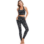 Load image into Gallery viewer, Women Camouflage Printed Sports Suit Fitness Workout Summer Clothes
