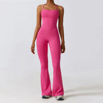Load image into Gallery viewer, Bell Bottoms Gym Set Women One-piece Yoga Suit Sports Jumpsuit Women Fitness Rompers Stretch Workout Flare Leggings Bodysuits
