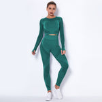 Load image into Gallery viewer, Hollow Out Seamless Yoga Set Sport Outfits Women Black Two 2 Piece Crop Top Bra Leggings Workout Gym suit Fitness Sport Sets
