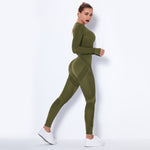 Load image into Gallery viewer, Hollow Out Seamless Yoga Set Sport Outfits Women Black Two 2 Piece Crop Top Bra Leggings Workout Gym suit Fitness Sport Sets
