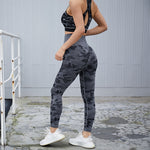 Load image into Gallery viewer, 2PCS Camouflage Camo Yoga Set Sports Wear For Women Gym Fitness Clothing Booty Yoga Leggings + Sport Bra GYM Sport Suit Femme
