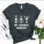 Load image into Gallery viewer, My Favorite Workout Print Tshirt Spring Short Sleeves Women
