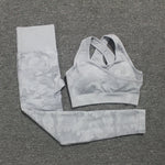 Load image into Gallery viewer, 2PCS Camouflage Camo Yoga Set Sports Wear For Women Gym Fitness Clothing Booty Yoga Leggings + Sport Bra GYM Sport Suit Femme
