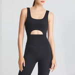 Load image into Gallery viewer, Sexy V-Back  Yoga Sets Women Sleeveless Sports Suits Overalls Workout Outfits Fitness Clothing Jumpsuits deportivo mujer Gym
