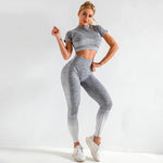 Load image into Gallery viewer, Sport Set Women Seamless Yoga Set Women Gym Clothes Long Sleeve Ombre Legging set High Waisted Winter Gym Wear Tight Yoga Suit

