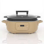 Load image into Gallery viewer, 6 QT Brown Sugar Color Programmable Slow Cooker with Detachable Pot
