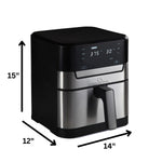 Load image into Gallery viewer, Air Fryer XL Premium - 7QT SS - Ceramic Non-Stick PFOA/PTFE Free
